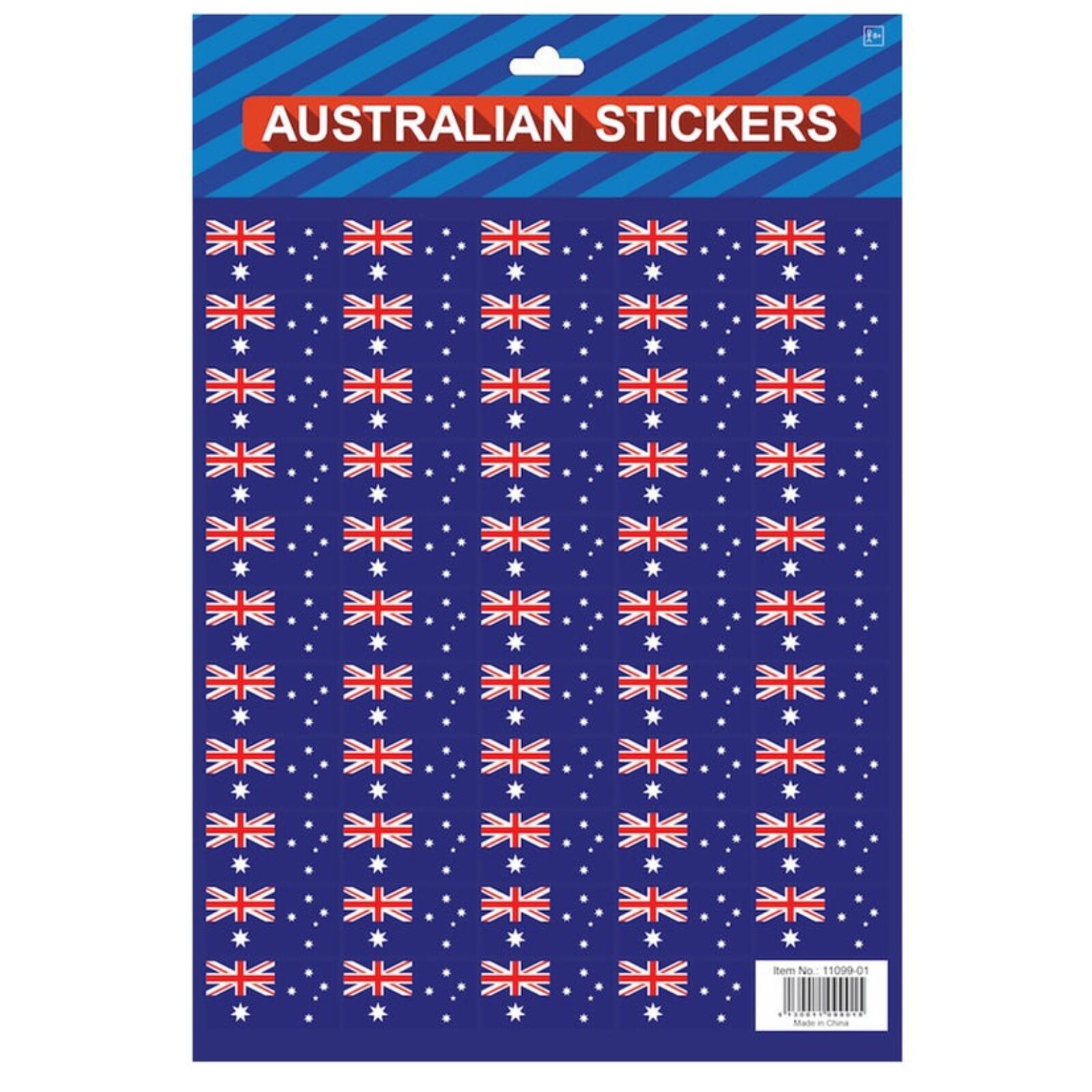 Australian Flag Stickers β A4 Sheet of Festive Stickers for Australia Day Celebrations